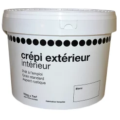 Castorama Crépi Extérieur Aspect Rustique Blanc 15kg