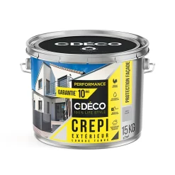 Castorama Crépi Extérieur CDECO Gris Clair Performance 15kg