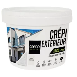 Castorama Crépi Façade Extérieur CDéco Blanc Rustique 15 KG