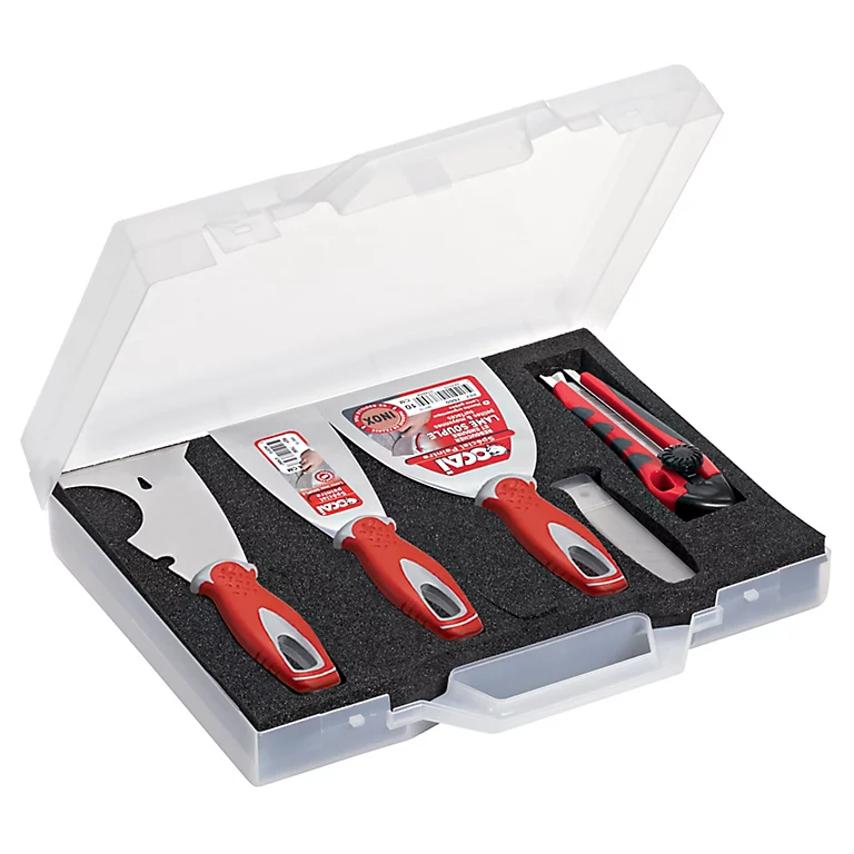 Castorama Mallette 3 Couteaux + Cutter Rouge Spécial Peintre Ocai 1 Castorama Mallette 3 Couteaux + Cutter Rouge Spécial Peintre Ocai