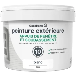 Castorama Peinture Appuis De Fenêtre GoodHome Blanc 2,5L