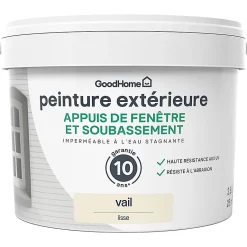 Castorama Peinture Appuis De Fenêtre GoodHome Crème Vail 2,5L