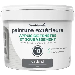 Castorama Peinture Appuis De Fenêtre GoodHome Gris Oakland 2,5L