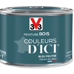 Castorama Peinture Bois Couleurs D'ici Bleu Feutré Velours V33 0,125L