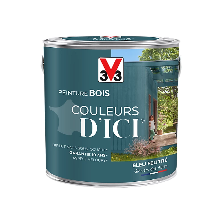Castorama Peinture Bois Couleurs D'ici Bleu Feutré Velours V33 2L 1 Castorama Peinture Bois Couleurs D'ici Bleu Feutré Velours V33 2L