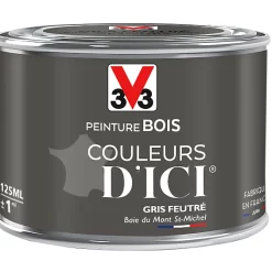 Castorama Peinture Bois Couleurs D'ici Gris Feutré Velours V33 0,125L