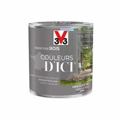 Castorama Peinture Bois Couleurs D'ici Gris Flotté Velours V33 0,5L