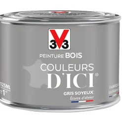Castorama Peinture Bois Couleurs D'ici Gris Soyeux Velours V33 0,125L