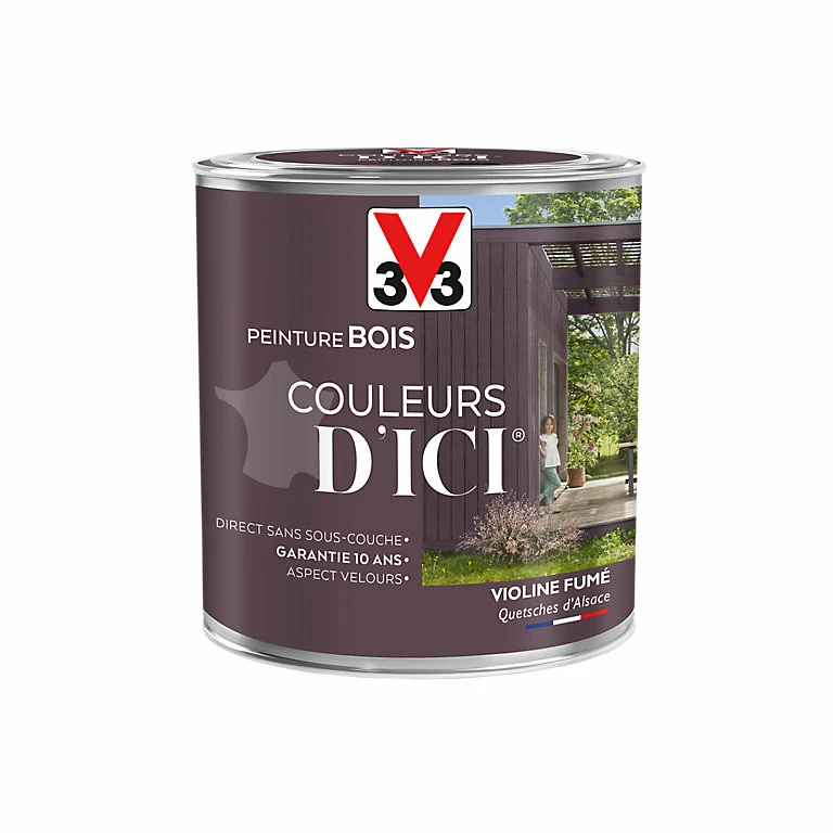 Castorama Peinture Bois Couleurs D'ici Violine Fumé Velours V33 0,5L 1 Castorama Peinture Bois Couleurs D'ici Violine Fumé Velours V33 0,5L
