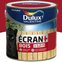 Castorama Peinture Bois Extérieur Ecran+ Bois Dulux Valentine Satin Géranium 2L