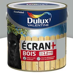Castorama Peinture Bois Extérieur Ecran+ Bois Dulux Valentine Satin Gris Franc 2L