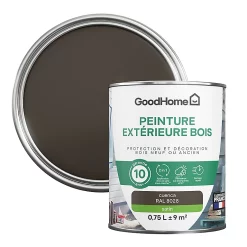 Castorama Peinture Bois Extérieur GoodHome Cuenca Marron Satin 0.75L