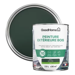 Castorama Peinture Bois Extérieur GoodHome Dalkey Vert Satin 2.5L
