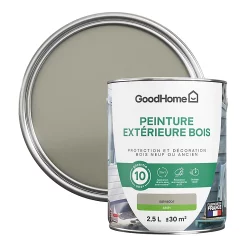 Castorama Peinture Bois Extérieur GoodHome Salvador Marron Satin 2.5L