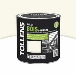 Castorama Peinture Bois Extérieur Premium Blanc Falaise Satin Tollens 2L