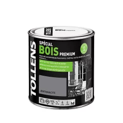 Castorama Peinture Bois Extérieur Premium Gris Anthracite Satin Tollens 0,5L