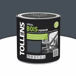 Castorama Peinture Bois Extérieur Premium Gris Anthracite Satin Tollens 2L