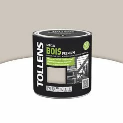Castorama Peinture Bois Extérieur Premium Gris Sable Satin Tollens 0,5L