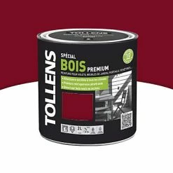 Castorama Peinture Bois Extérieur Premium Rouge Basque Satin Tollens 2L