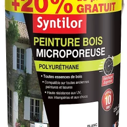 Castorama Peinture Bois Microporeuse Intérieur Extérieur Blanc Syntilor 2,5L + 20% Gratuit