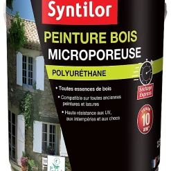 Castorama Peinture Bois Microporeuse Intérieur Extérieur Gris Alu Syntilor 2,5L