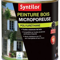 Castorama Peinture Bois Microporeuse Intérieur Extérieur Satiné Bleu Capri Syntilor 0,5L