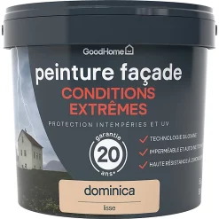 Castorama Peinture Façade Autonettoyante Premium GoodHome Beige Dominica 5L
