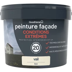 Castorama Peinture Façade Autonettoyante Premium GoodHome Crème Vail 10L