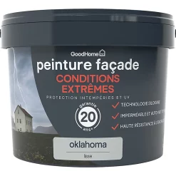 Castorama Peinture Façade Autonettoyante Premium GoodHome Gris Oklahoma 10L