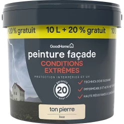 Castorama Peinture Façade Autonettoyante Premium GoodHome Ton Pierre 10L +20% Gratuit
