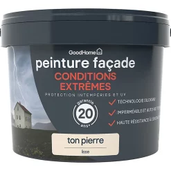 Castorama Peinture Façade Autonettoyante Premium GoodHome Ton Pierre 10L