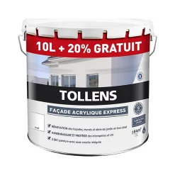 Castorama Peinture Façade Tollens Projet Express Blanc 10L+ 20% Gratuit