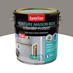 Castorama Peinture Maison Bois Intensiv Protect Syntilor Gris Cendré 2L