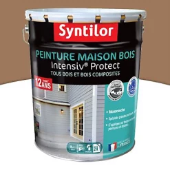 Castorama Peinture Maison Bois Intensiv Protect Syntilor Marron 8L