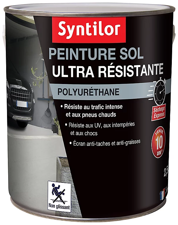 Castorama Peinture Pour Sol Ultra Résistante Blanc Satin Syntilor 2,5L 1 Castorama Peinture Pour Sol Ultra Résistante Blanc Satin Syntilor 2,5L