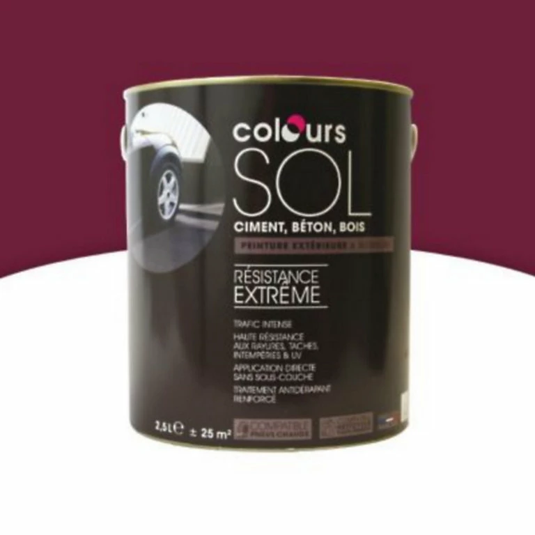 Castorama Peinture Sol Colours Premium Rouge Cardinal Satin 2,5L 1 Castorama Peinture Sol Colours Premium Rouge Cardinal Satin 2,5L