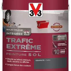 Castorama Peinture Sol Intérieur Trafic Extrême V33 Graphite Satiné 2,5L