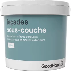 Castorama Sous-couche Façade GoodHome Blanc 5L